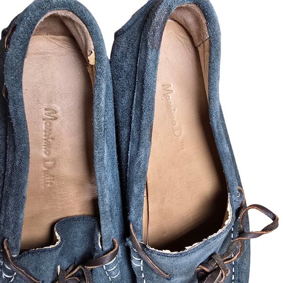 Massimo Dutti Shoes Mens Gray Driving Loafers Tie Slip On men's EU 44 US 10.5-11 - Picture 8 of 11